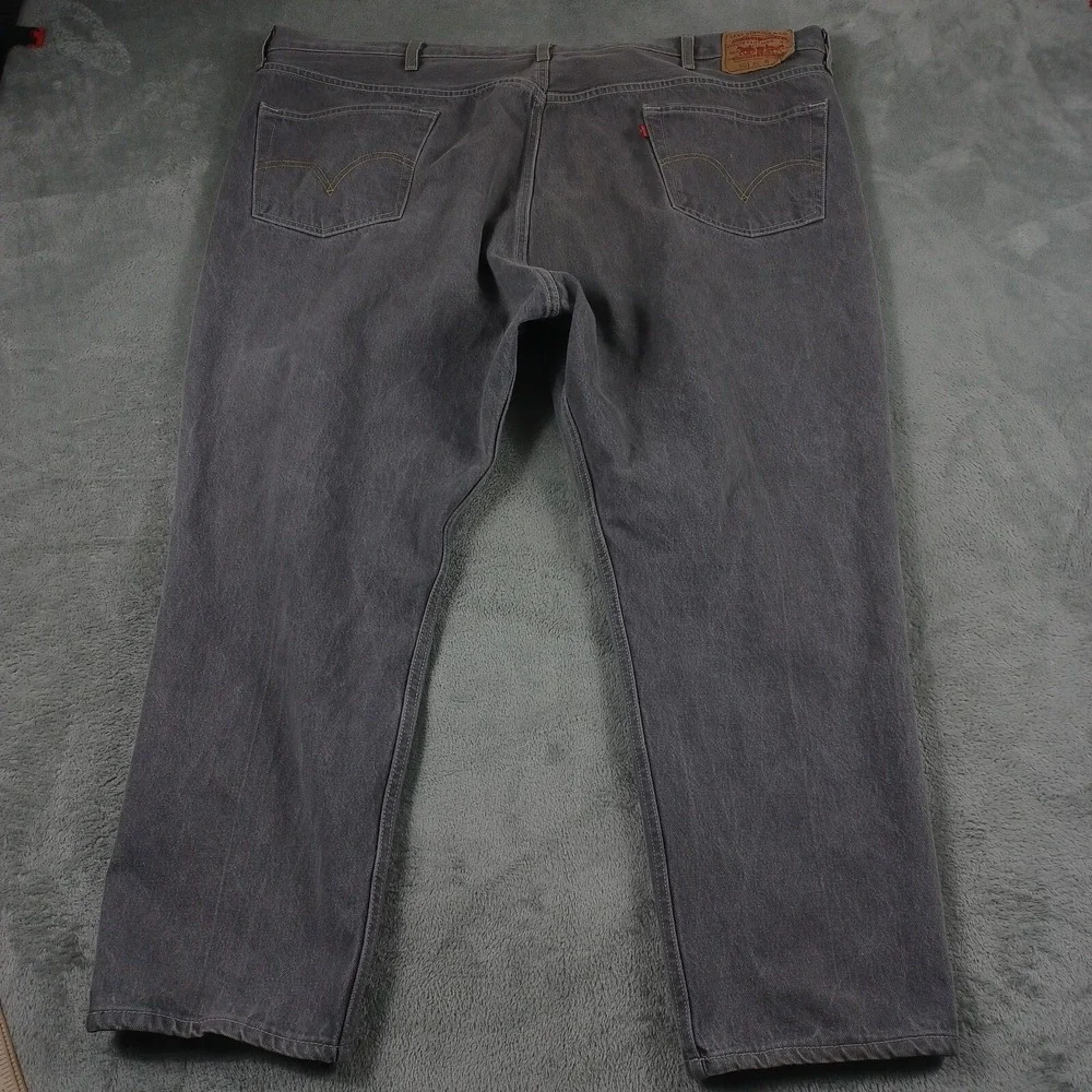 Levis 501xx Jeans Mens‎ 52x27 Gray Denim Distressed Button Fly Cotton Pockets